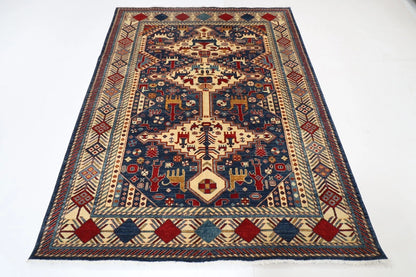 160 x 212 cm | Fine Afghan Tribal Hand Knotted Veg Dye Wool Carpet