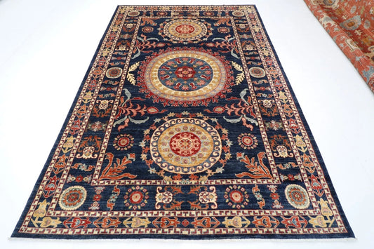 205 x 297 cm | Suzani Afghan Tribal Hand Knotted Carpet