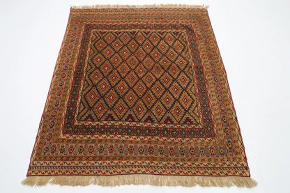 149 x 164 cm | Accent Afghan Tribal Hand Knotted Veg Dye Wool carpet
