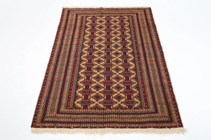 124 x 164 cm | Afghan Tribal Hand Knotted Veg Dye Wool carpet