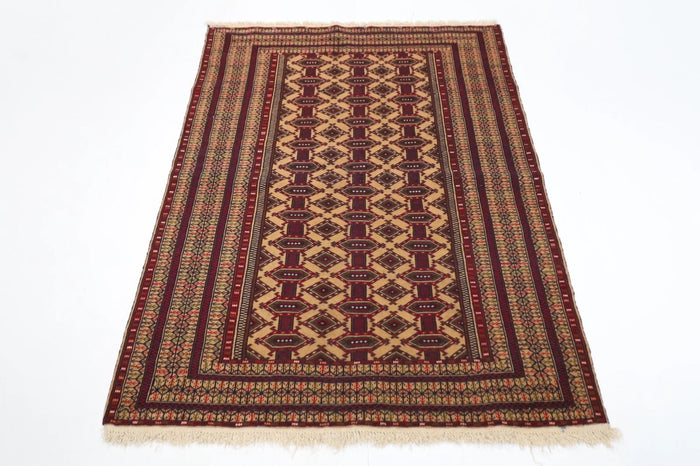 124 x 164 cm | Afghan Tribal Hand Knotted Veg Dye Wool carpet