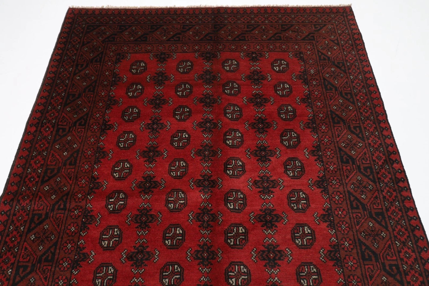 159 x 234 cm | Akja Bokhara Tribal Hand Knotted Wool Carpet