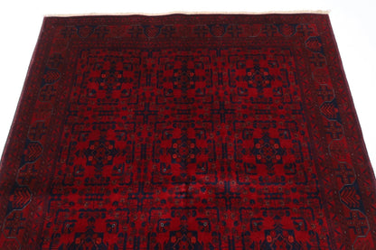 154 x 196 cm | Belgic Tribal Hand Knotted Wool Carpet