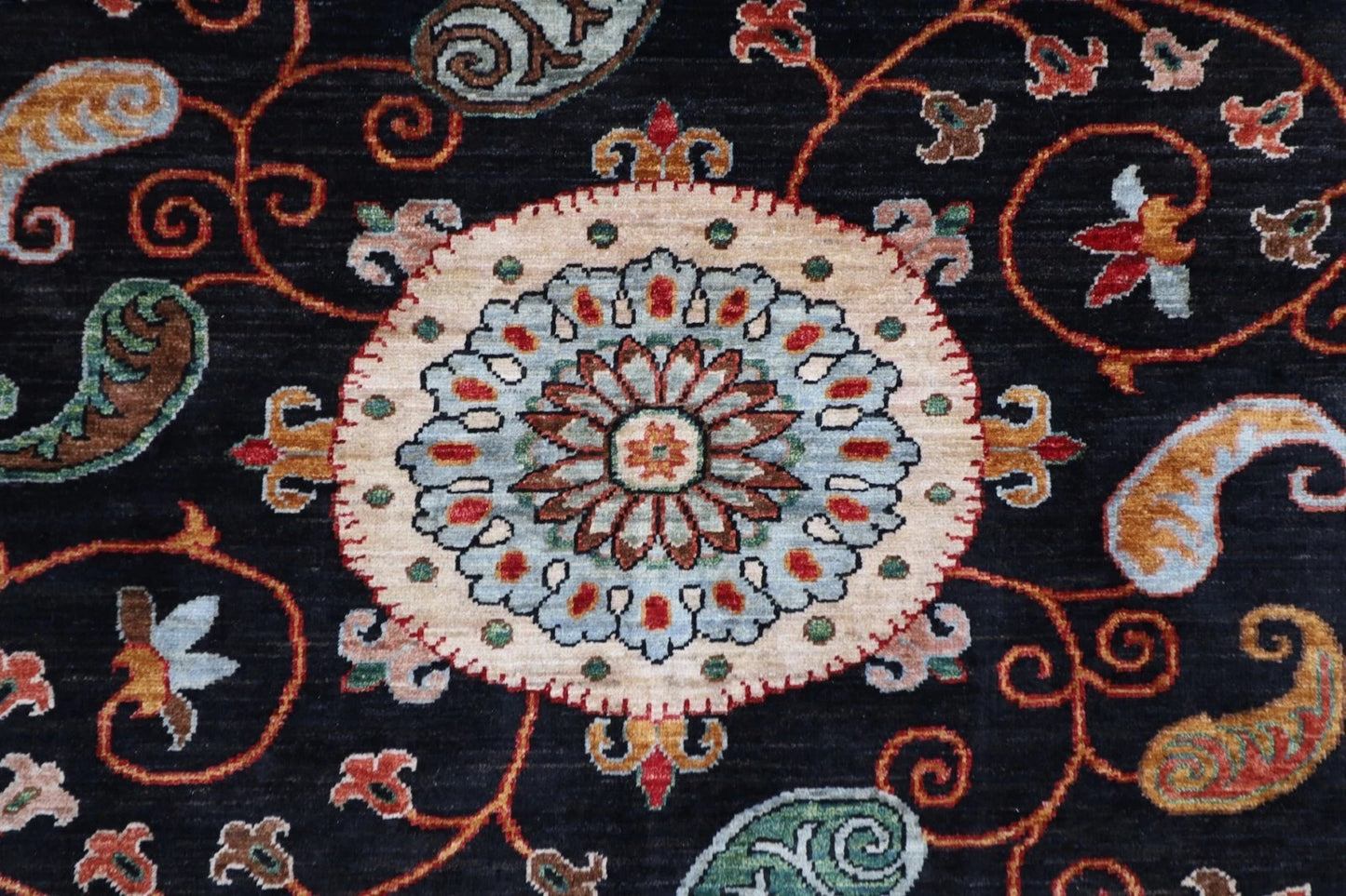 197 x 273 cm | Suzani Afghan Tribal Hand Knotted Carpet