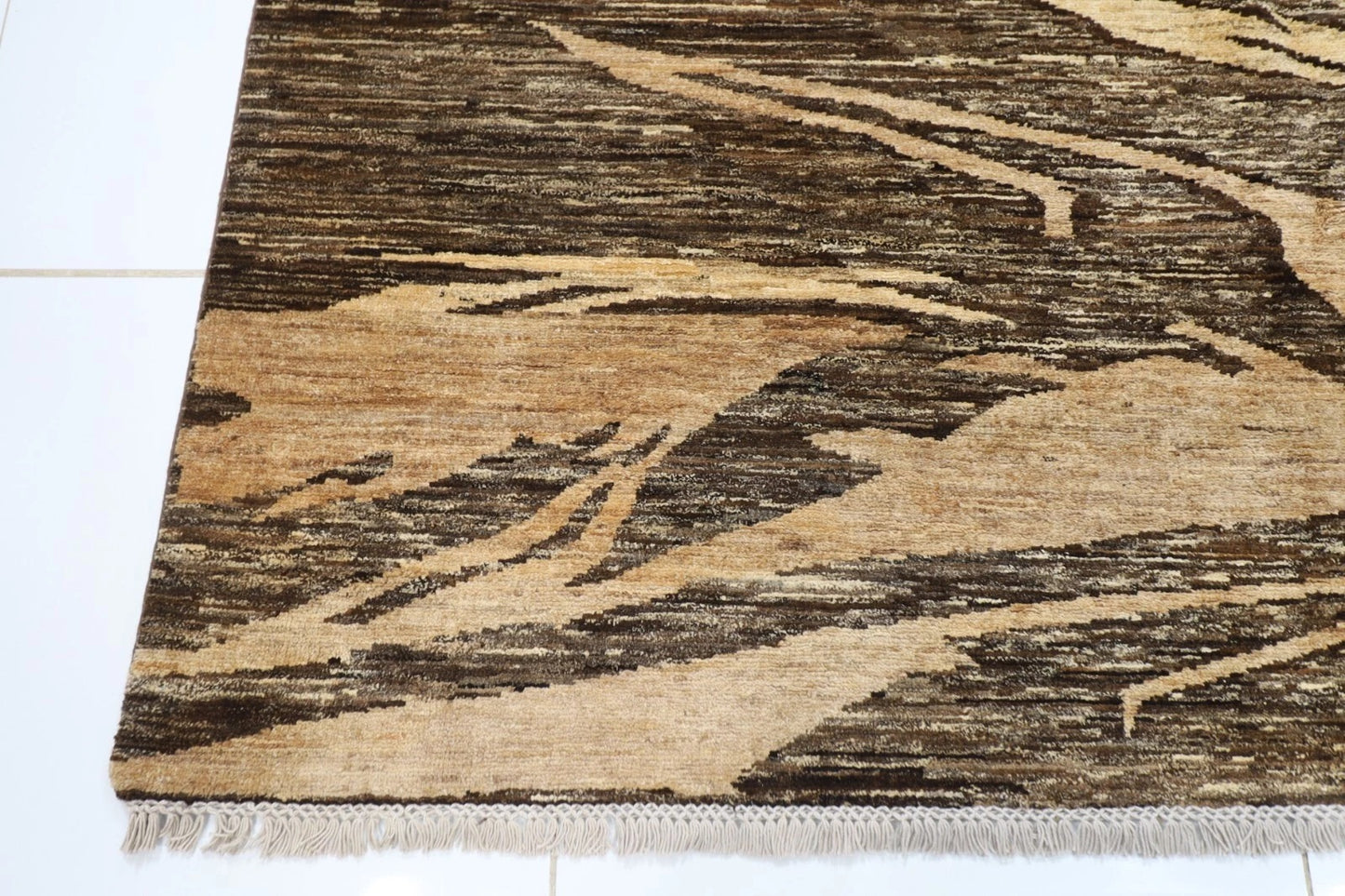 208 x 258 cm | Abstract Afghan Tribal Hand Knotted Carpet