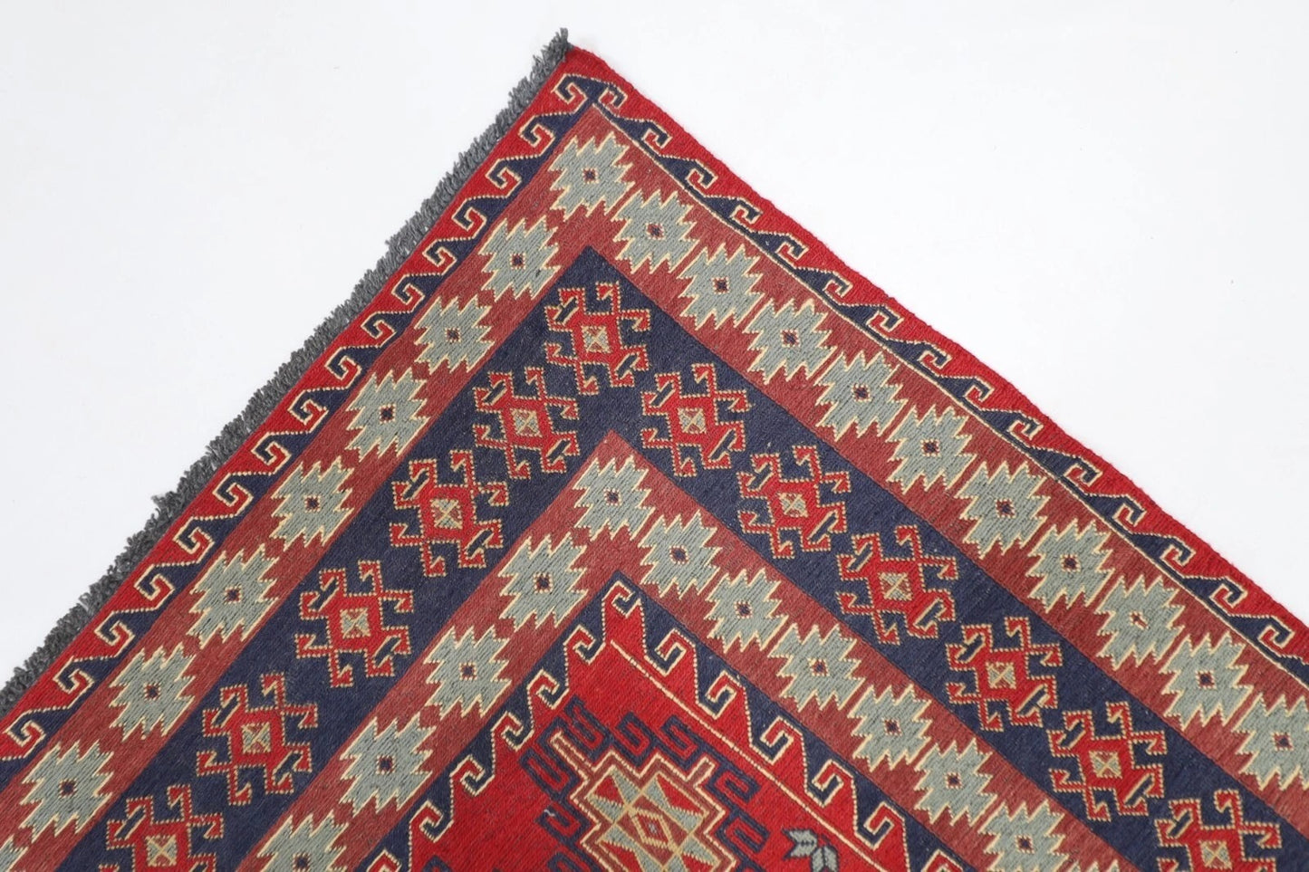 217 x 305 cm | Sumak Afghan Tribal Hand Knotted Kilim