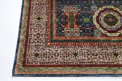 175 x 242 cm | Mamluk Afghan Tribal Hand Knotted Veg Dye Wool Carpet