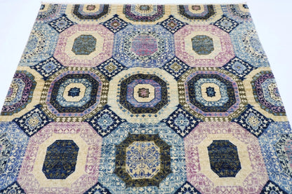 169 x246 cm | Mamluk Afghan Tribal Hand Knotted Veg Dye Wool Carpet