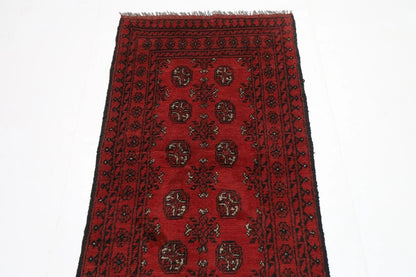 78 x 290 cm | Bokhara Afghan Tribal Hand Knotted Wool Runner