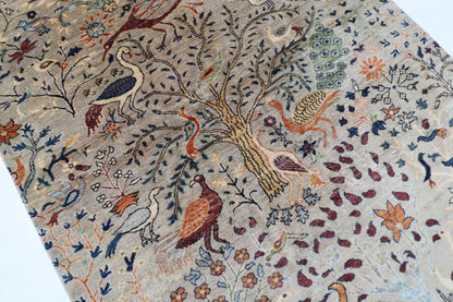 151 x 204 cm | Birds Afghan Tribal Hand Knotted Veg Dye Wool carpet