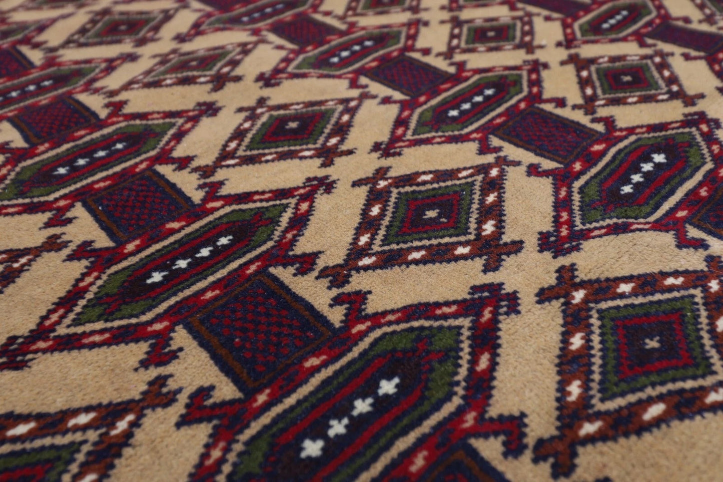 124 x 164 cm | Afghan Tribal Hand Knotted Veg Dye Wool carpet