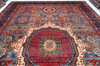 374 x 543 cm | Mamluk Afghan Tribal Hand Knotted Carpet