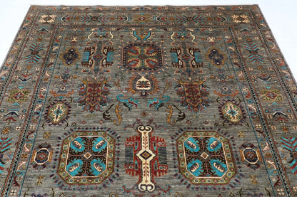 207 x 293 cm | Waziri Afghan Tribal Hand Knotted Carpet