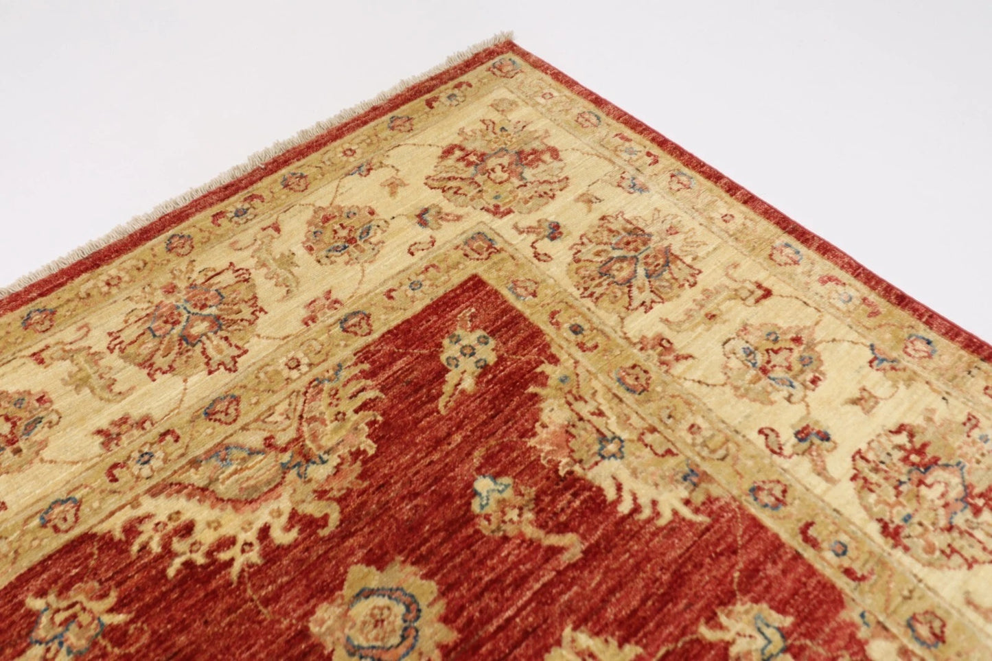 195 x 242 cm | Chobi Afghan Tribal Hand Knotted Veg Dye Wool Carpet