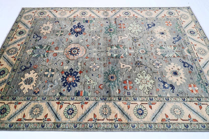 183 x 275 cm |  Bidjar Gray Afghan Tribal Hand Knotted Veg Dye Wool carpet
