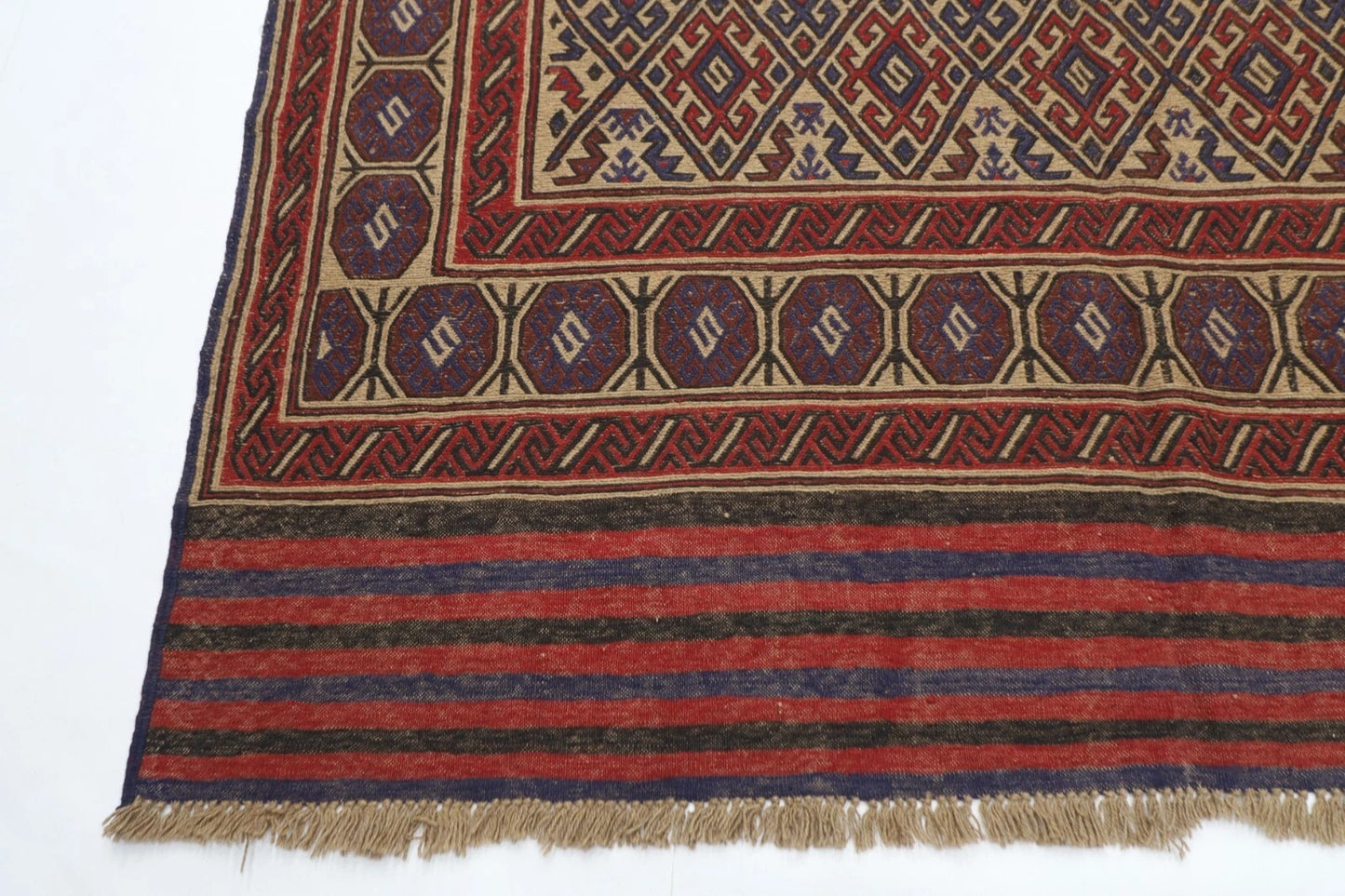 200 x 270 cm | Flat Weaved Kilim Afghan Tribal Hand Knotted Carpet