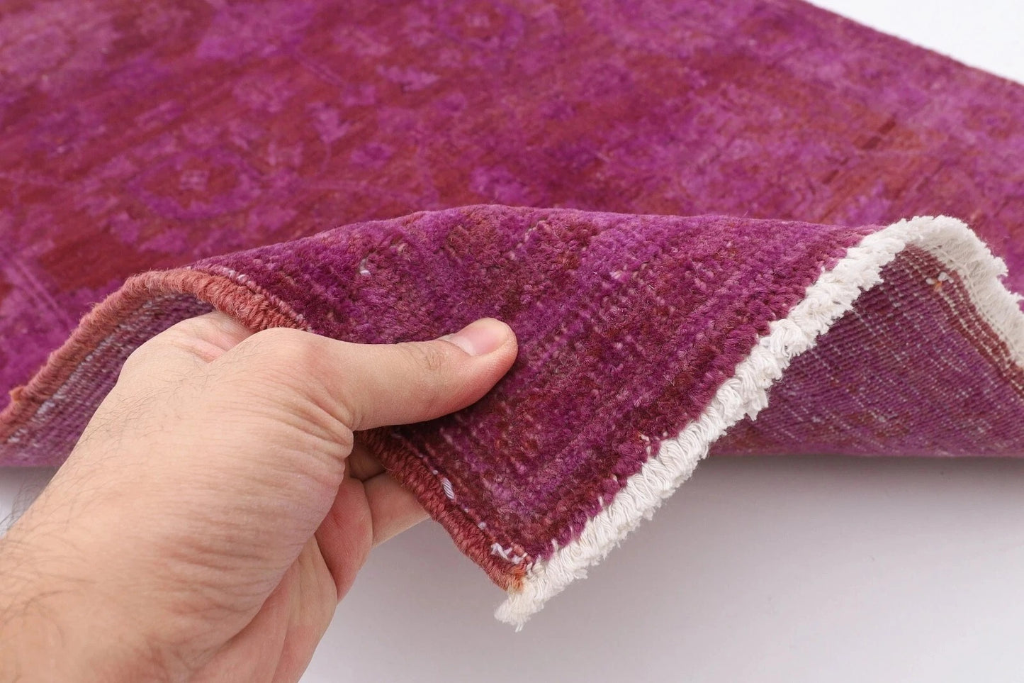 76 x 235 cm | Over Dyed Afghan Tribal Hand Knotted Wool Runner