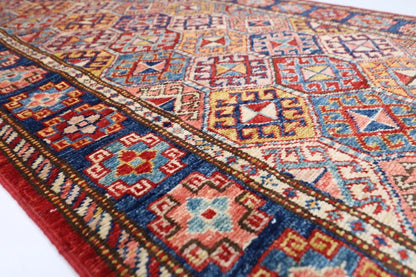 80 x 268 cm | Shawl Afghan Tribal Hand Knotted Wool Runner