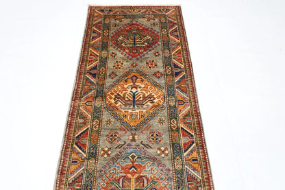 79 x 293 cm | Kazak Afghan Tribal Hand Knotted Wool Runner