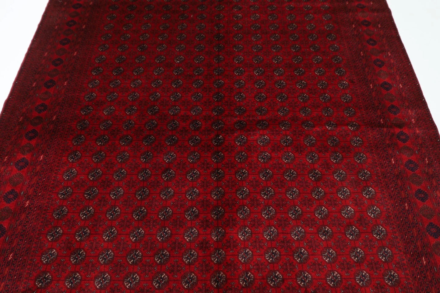 202 x 298 cm | Fine Mori Bokhara Afghan Tribal Hand Knotted Carpet