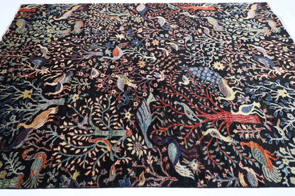 202 x 298 cm | Birds Afghan Tribal Hand Knotted Carpet