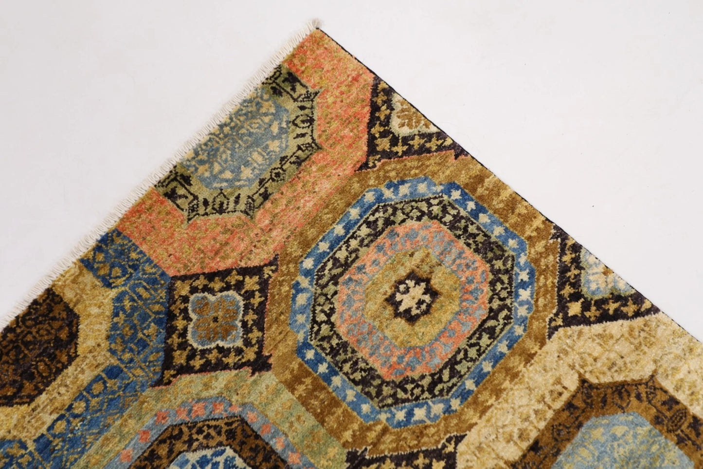 203 x 296 cm | Mamluk Afghan Tribal Hand Knotted Carpet