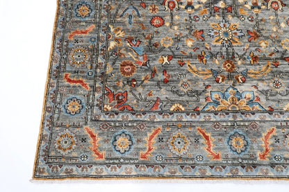 180 x 275 cm |  Aryana Gray Afghan Tribal Hand Knotted Veg Dye Wool carpet