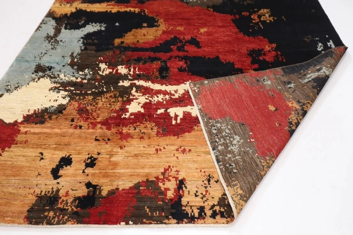 253 x 352 cm | Abstract Afghan Hand Knotted Carpet