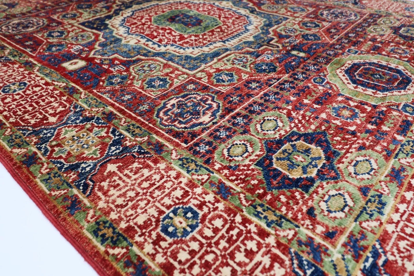 123 x 173 cm | Mamluk Afghan Tribal Hand Knotted Veg Dye Wool carpet