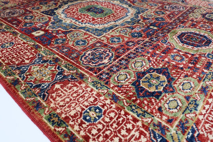 123 x 173 cm | Mamluk Afghan Tribal Hand Knotted Veg Dye Wool carpet