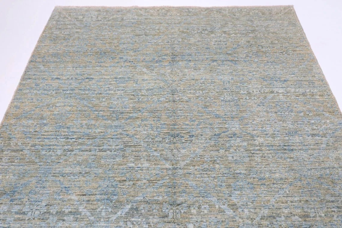 190 x 271 cm | Gabbeh Blue Afghan Tribal Hand Knotted Veg Dye Wool Carpet