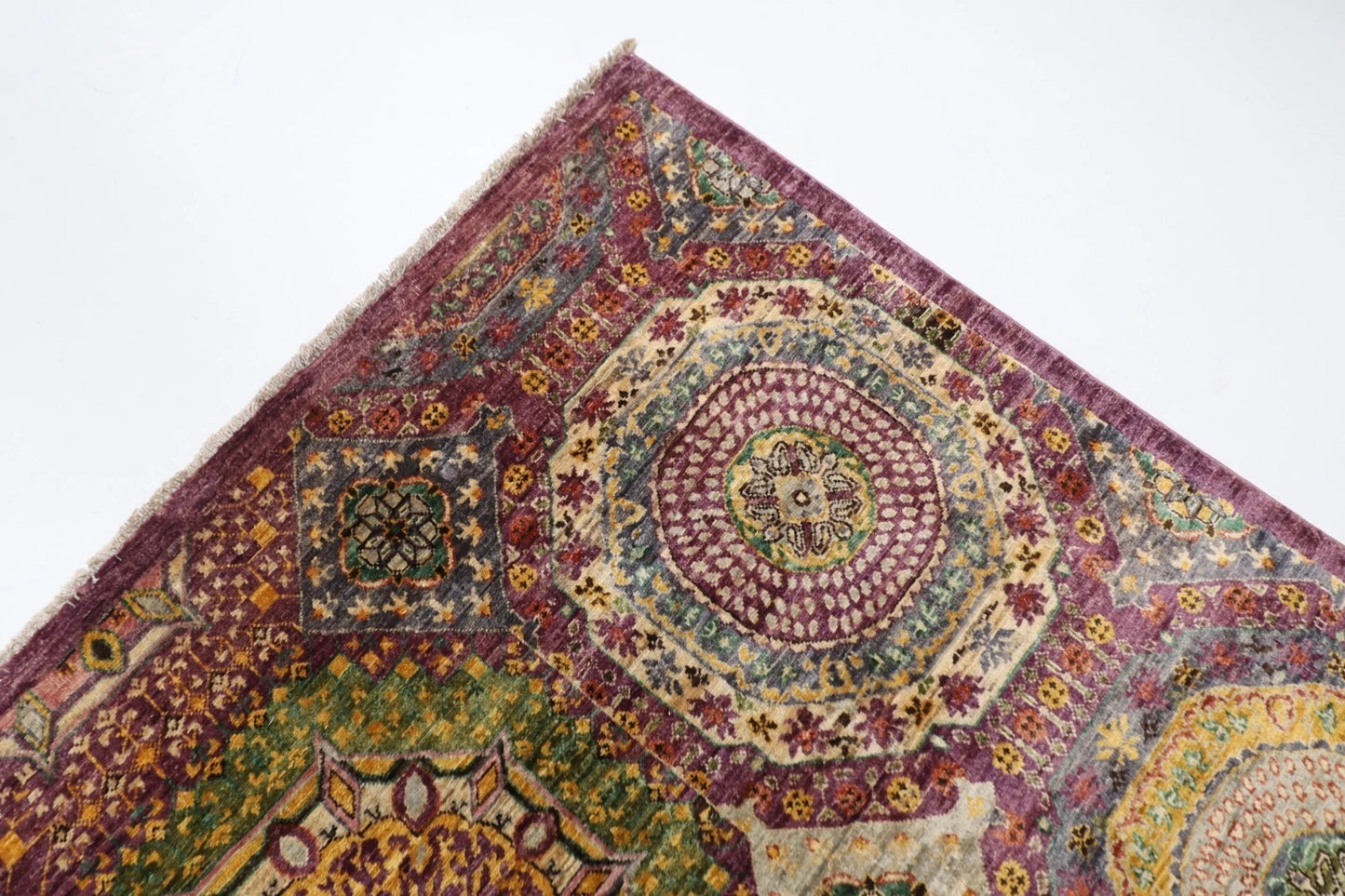 197 x 295 cm | Mamluk Afghan Tribal Hand Knotted Carpet