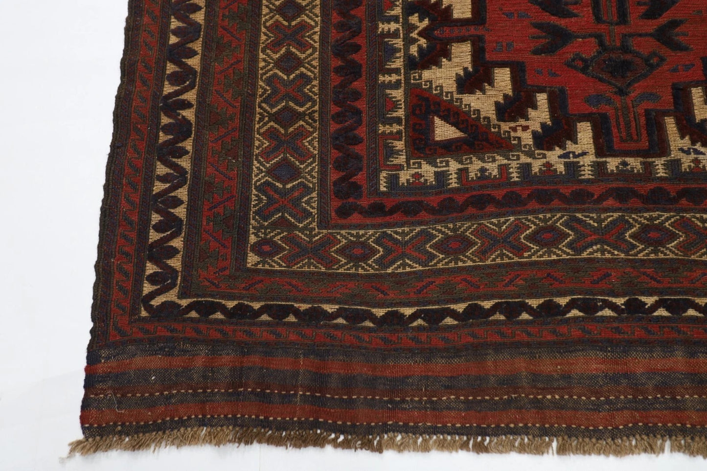 177 x 254 cm | Vintage Kilim Afghan Tribal Hand Knotted Veg Dye Wool Carpet