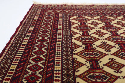122 x 173 cm | Afghan Tribal Hand Knotted Veg Dye Wool carpet