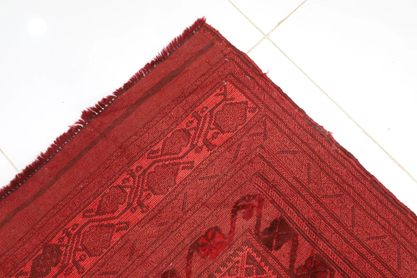 185 x 246 cm | Over Dye Afghan Tribal Hand Knotted Veg Dye Wool Carpet