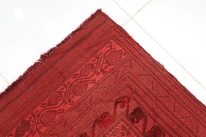 185 x 246 cm | Over Dye Afghan Tribal Hand Knotted Veg Dye Wool Carpet