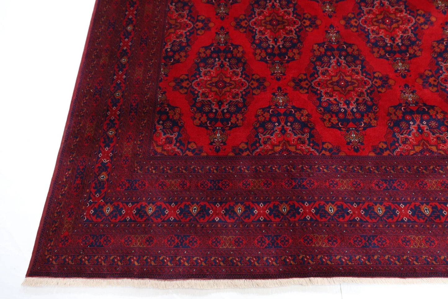 295 x 377 cm | Fine Belgic Afghan Tribal Hand Knotted Carpet