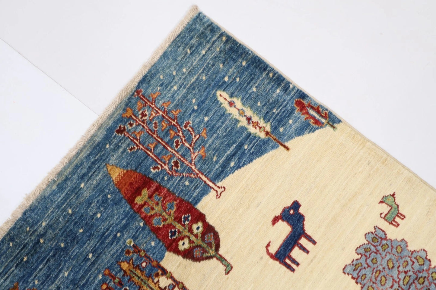 124 x 195 cm | Afghan Tribal Hand Knotted Veg Dye Wool carpet