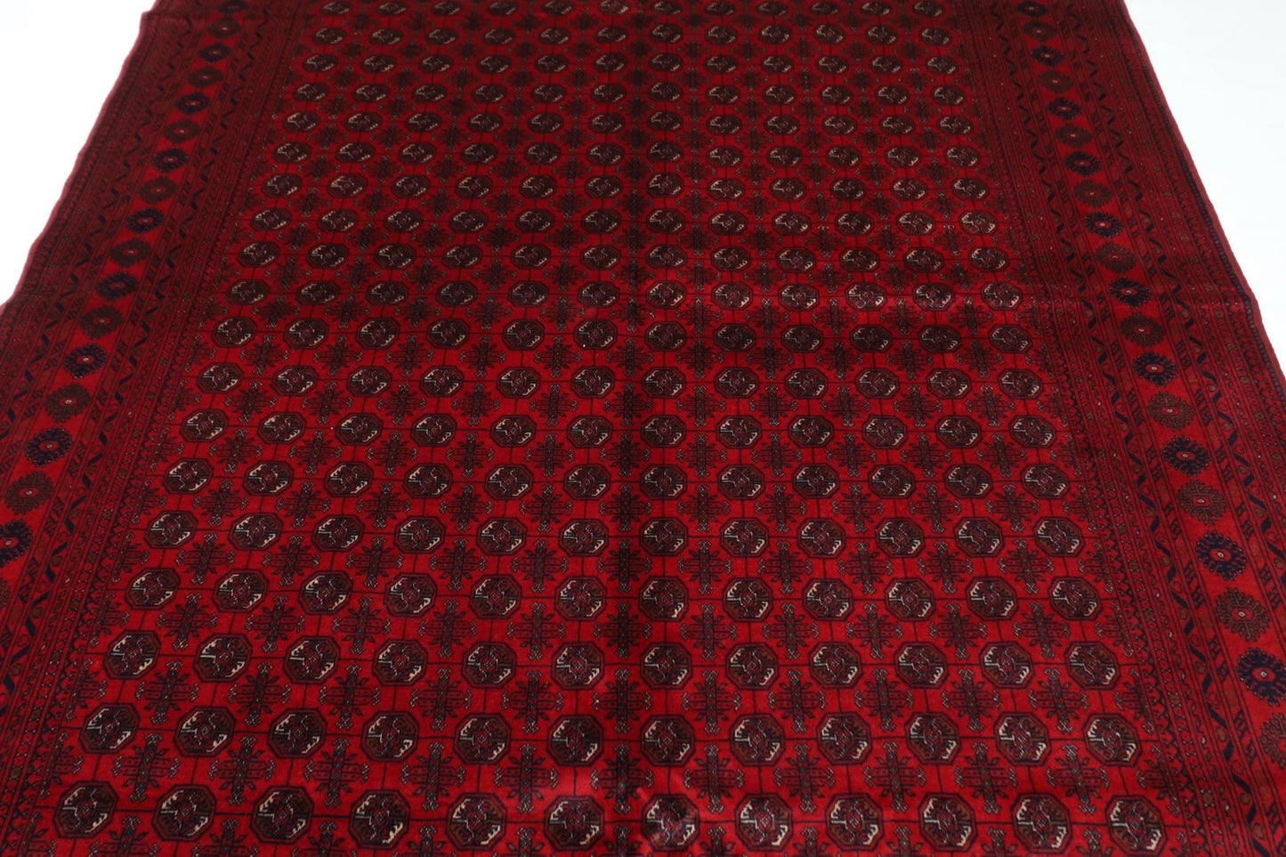 200 x 291 cm | Fine Mori Bokhara Afghan Tribal Hand Knotted Carpet