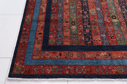271 x 358 cm | Shawl Afghan Tribal Hand Knotted Carpet