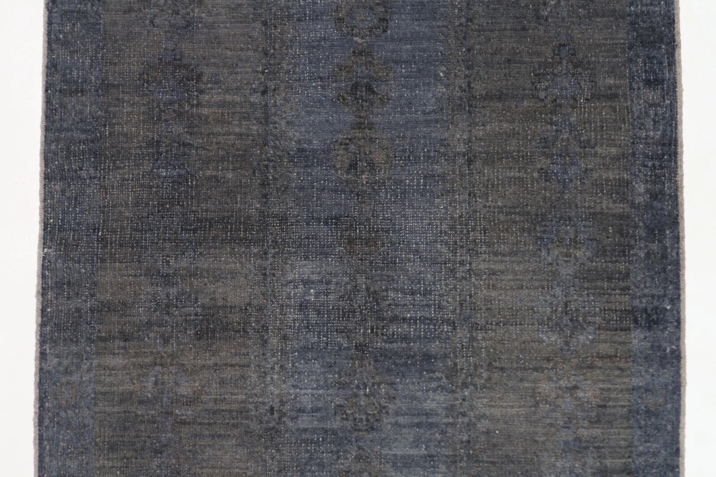 80 x 274 cm | Grey Afghan Tribal Hand Knotted Wool Runner