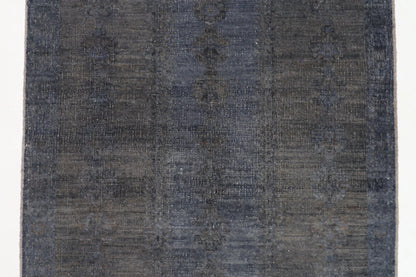 80 x 274 cm | Grey Afghan Tribal Hand Knotted Wool Runner