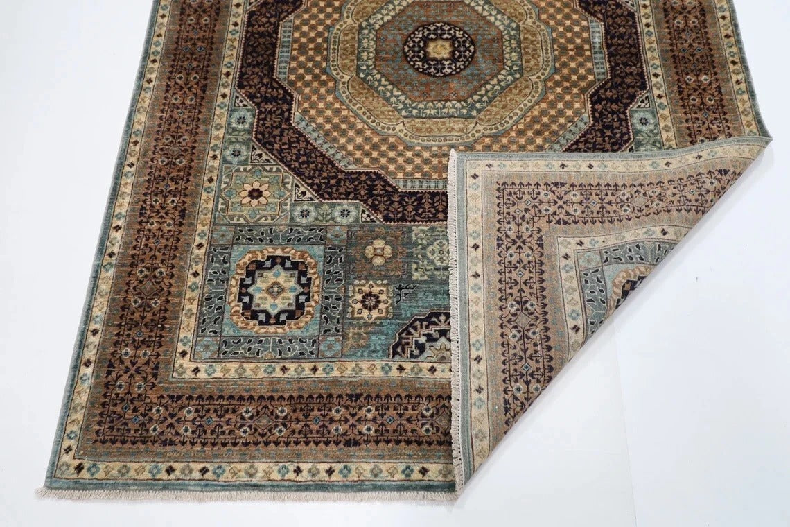 151 x 210 cm | Mamluk Afghan Tribal Hand Knotted Veg Dye Wool carpet