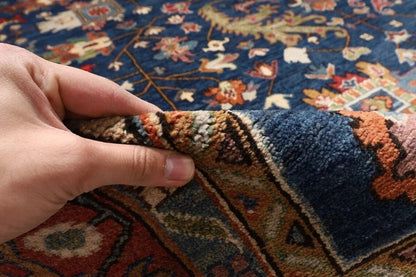 273 x 363 cm | Navy Afghan Tribal Hand Knotted Carpet