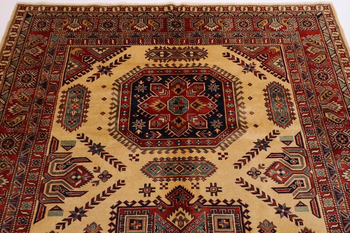 197 x 273 cm | Shirvan Afghan Tribal Hand Knotted Carpet