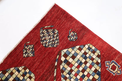 250 x 296 cm | Pomegranate Afghan Tribal Hand Knotted Carpet