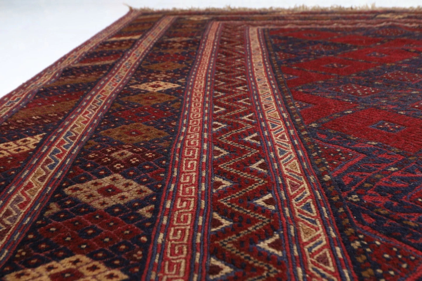 198 x 254 cm | Kilim Afghan Tribal Hand Knotted Veg Dye Wool Carpet