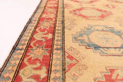 155 x 295 cm | Over Size Kazak Afghan Tribal Hand Knotted Veg Dye Wool Carpet
