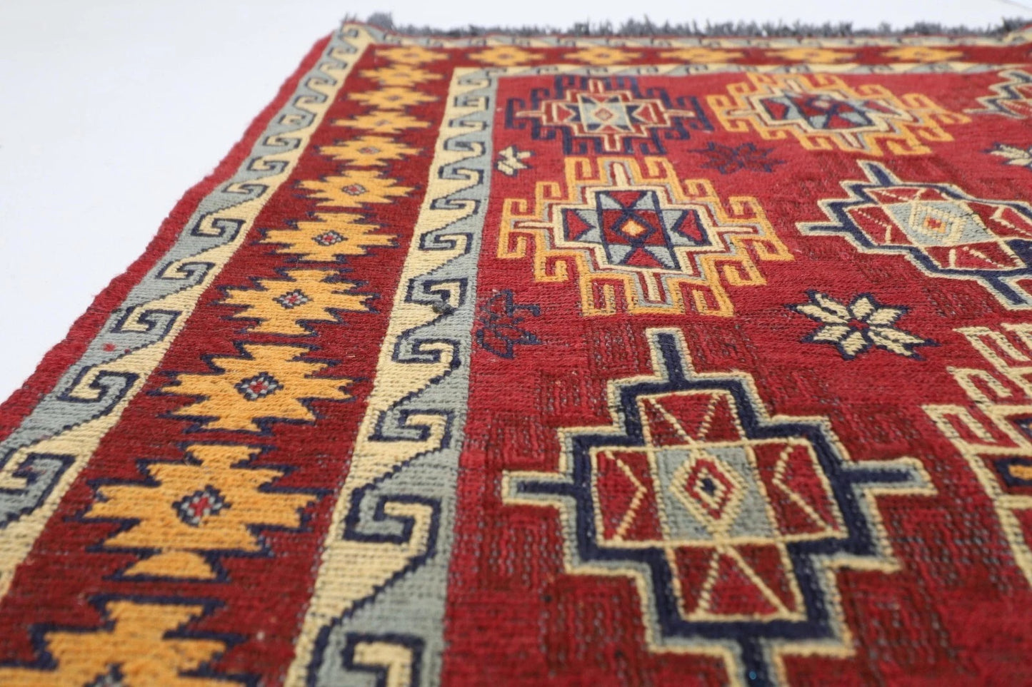 125 x 185 cm | Sumak Flat Weave Afghan Tribal Hand Knotted Veg Dye Wool carpet