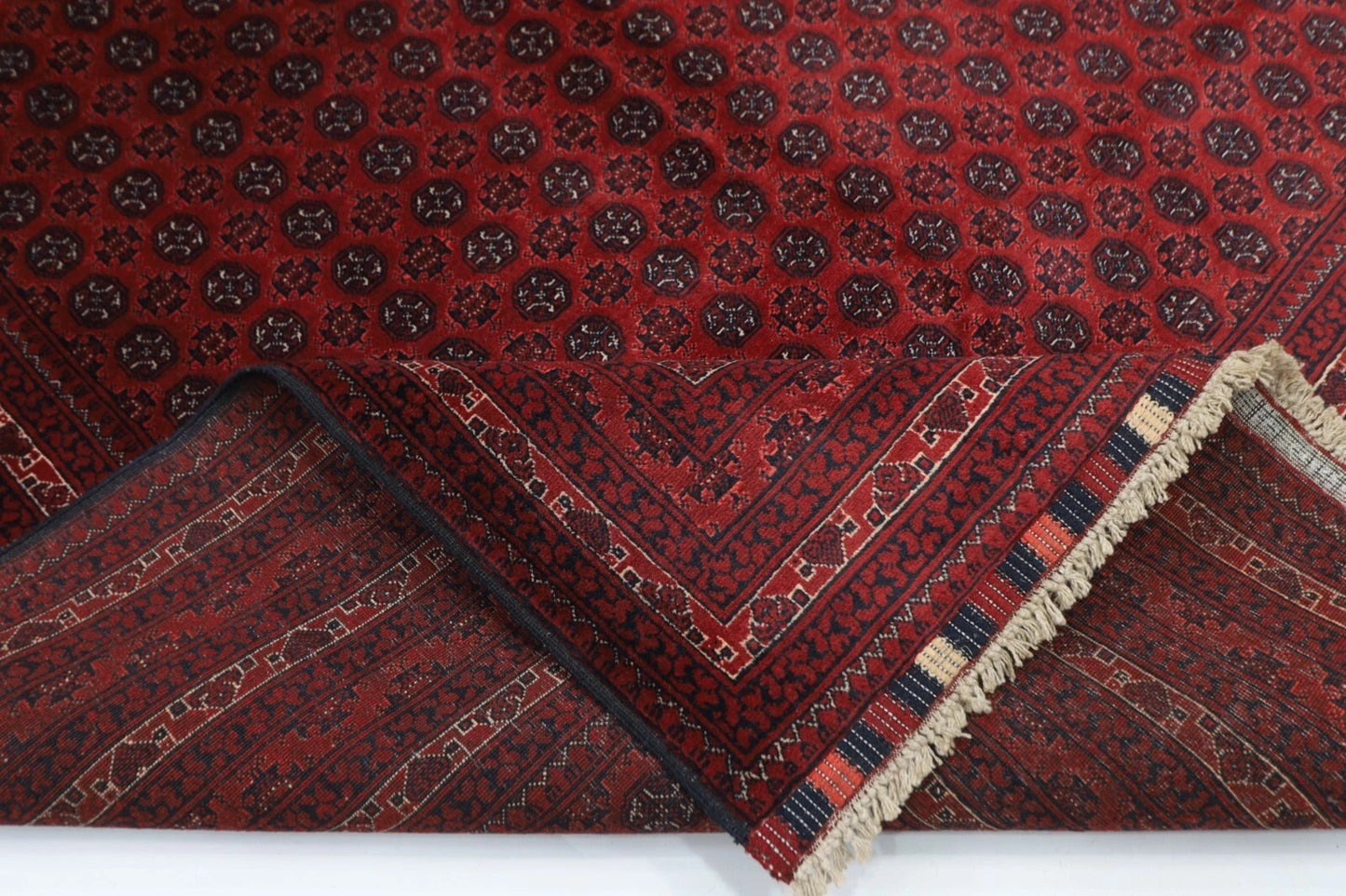 194 x 298 cm | Bokhara Afghan Tribal Hand Knotted Carpet